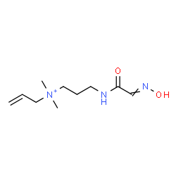 ChemSpider 2D Image | N-(3-{[(Hydroxyimino)acetyl]amino}propyl)-N,N-dimethyl-2-propen-1-aminium | C10H20N3O2