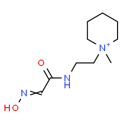 ChemSpider 2D Image | 1-(2-{[(Hydroxyimino)acetyl]amino}ethyl)-1-methylpiperidinium | C10H20N3O2