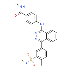 ChemSpider 2D Image | 4-({4-[3-(Dimethylsulfamoyl)-4-methylphenyl]-1-phthalazinyl}amino)-N-methylbenzamide | C25H25N5O3S