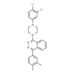ChemSpider 2D Image | 1-[4-(3,4-Dichlorophenyl)-1-piperazinyl]-4-(3,4-dimethylphenyl)phthalazine | C26H24Cl2N4
