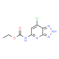 ChemSpider 2D Image | Ethyl (7-chloro-2H-[1,2,3]triazolo[4,5-b]pyridin-5-yl)carbamate | C8H8ClN5O2