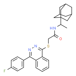 ChemSpider 2D Image | N-[1-(Adamantan-1-yl)ethyl]-2-{[4-(4-fluorophenyl)-1-phthalazinyl]sulfanyl}acetamide | C28H30FN3OS