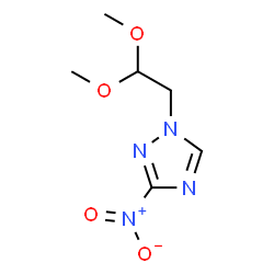 ChemSpider 2D Image | 1-(2,2-Dimethoxyethyl)-3-nitro-1H-1,2,4-triazole | C6H10N4O4