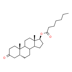 ChemSpider 2D Image | (5beta,8xi,9xi,14xi,17beta)-3-Oxoandrostan-17-yl heptanoate | C26H42O3