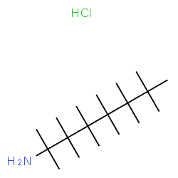 ChemSpider 2D Image | 2,3,3,4,4,5,5,6,6,7,7-Undecamethyl-2-octanamine hydrochloride (1:1) | C19H42ClN