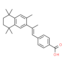ChemSpider 2D Image | 4-(2-(5,6,7,8-tetrahydro-3,5,5,8,8-pentamethyl-2-naphthalenyl)-1-propenyl)benzoic acid | C25H30O2