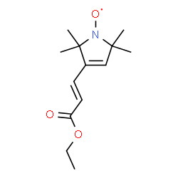 ChemSpider 2D Image | {3-[(1E)-3-Ethoxy-3-oxo-1-propen-1-yl]-2,2,5,5-tetramethyl-2,5-dihydro-1H-pyrrol-1-yl}oxidanyl | C13H20NO3
