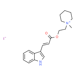ChemSpider 2D Image | 1-(2-{[(2E)-3-(1H-Indol-3-yl)-2-propenoyl]oxy}ethyl)-1-methylpiperidinium iodide | C19H25IN2O2