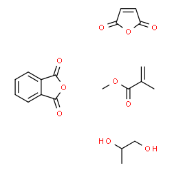 ChemSpider 2D Image | furan-2,5-dione; isobenzofuran-1,3-dione; methyl 2-methylprop-2-enoate; propane-1,2-diol | C20H22O10