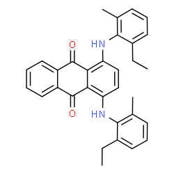 ChemSpider 2D Image | 1,4-Bis((2-ethyl-6-methylphenyl)amino)anthraquinone | C32H30N2O2