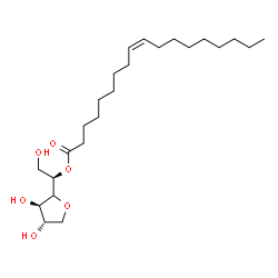 ChemSpider 2D Image | (4xi)-1,4-Anhydro-5-O-[(9Z)-9-octadecenoyl]-D-xylo-hexitol | C24H44O6