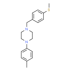 ChemSpider 2D Image | 1-(4-Methylphenyl)-4-[4-(methylsulfanyl)benzyl]piperazine | C19H24N2S