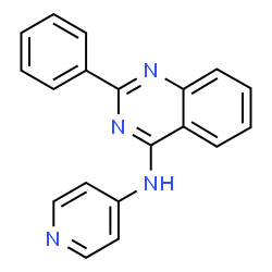 ChemSpider 2D Image | 2-Phenyl-N-(4-pyridinyl)-4-quinazolinamine | C19H14N4