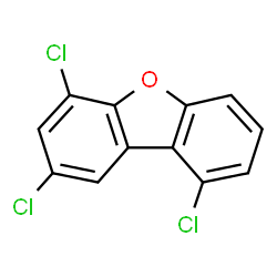 ChemSpider 2D Image | 1,6,8-TRICHLORODIBENZOFURAN | C12H5Cl3O