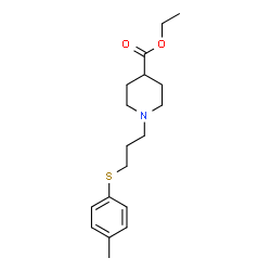ChemSpider 2D Image | Ethyl 1-{3-[(4-methylphenyl)sulfanyl]propyl}-4-piperidinecarboxylate | C18H27NO2S