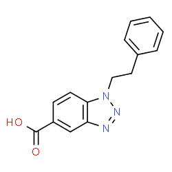 ChemSpider 2D Image | 1-(2-Phenylethyl)-1H-benzotriazole-5-carboxylic acid | C15H13N3O2