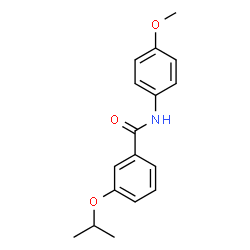 ChemSpider 2D Image | 3-Isopropoxy-N-(4-methoxyphenyl)benzamide | C17H19NO3