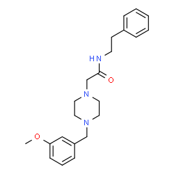 ChemSpider 2D Image | 2-[4-(3-Methoxybenzyl)-1-piperazinyl]-N-(2-phenylethyl)acetamide | C22H29N3O2
