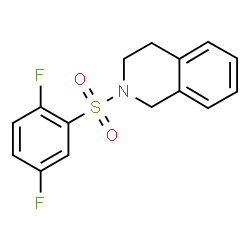 ChemSpider 2D Image | 2-[(2,5-Difluorophenyl)sulfonyl]-1,2,3,4-tetrahydroisoquinoline | C15H13F2NO2S