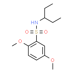 ChemSpider 2D Image | 2,5-Dimethoxy-N-(3-pentanyl)benzenesulfonamide | C13H21NO4S