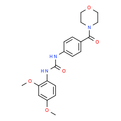 ChemSpider 2D Image | 1-(2,4-Dimethoxyphenyl)-3-[4-(4-morpholinylcarbonyl)phenyl]urea | C20H23N3O5