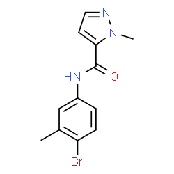 ChemSpider 2D Image | N-(4-Bromo-3-methylphenyl)-1-methyl-1H-pyrazole-5-carboxamide | C12H12BrN3O