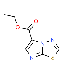 ChemSpider 2D Image | Ethyl 2,6-dimethylimidazo[2,1-b][1,3,4]thiadiazole-5-carboxylate | C9H11N3O2S