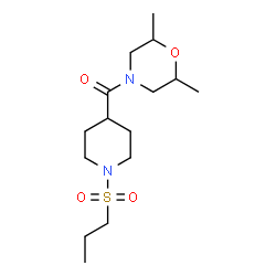 ChemSpider 2D Image | (2,6-Dimethyl-4-morpholinyl)[1-(propylsulfonyl)-4-piperidinyl]methanone | C15H28N2O4S