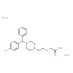 ChemSpider 2D Image | cetirizine dihydrochloride | C21H27Cl3N2O3