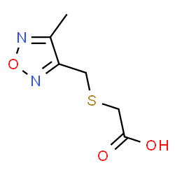 ChemSpider 2D Image | {[(4-Methyl-1,2,5-oxadiazol-3-yl)methyl]sulfanyl}acetic acid | C6H8N2O3S