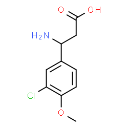 ChemSpider 2D Image | 3-Amino-3-(3-chloro-4-methoxyphenyl)propanoic acid | C10H12ClNO3