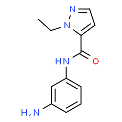 ChemSpider 2D Image | N-(3-aminophenyl)-2-ethylpyrazole-3-carboxamide | C12H14N4O