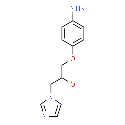 ChemSpider 2D Image | 1-(4-aminophenoxy)-3-(imidazol-1-yl)propan-2-ol | C12H15N3O2