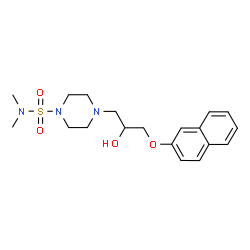 ChemSpider 2D Image | 4-[2-Hydroxy-3-(2-naphthyloxy)propyl]-N,N-dimethyl-1-piperazinesulfonamide | C19H27N3O4S