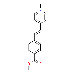 ChemSpider 2D Image | 4-{(E)-2-[4-(Methoxycarbonyl)phenyl]vinyl}-1-methylpyridinium | C16H16NO2