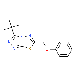 ChemSpider 2D Image | 3-tert-Butyl-6-phenoxymethyl-[1,2,4]triazolo[3,4-b][1,3,4]thiadiazole | C14H16N4OS
