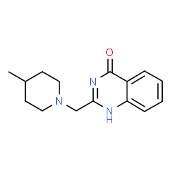 ChemSpider 2D Image | 4-quinazolinol, 2-[(4-methyl-1-piperidinyl)methyl]- | C15H19N3O