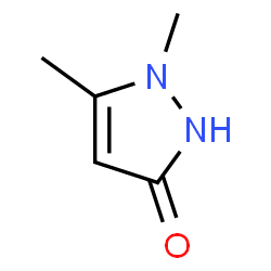 ChemSpider 2D Image | 1,5-Dimethyl-1,2-dihydro-3H-pyrazol-3-one | C5H8N2O