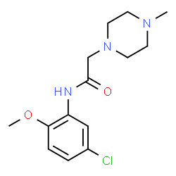 ChemSpider 2D Image | N-(5-Chloro-2-methoxyphenyl)-2-(4-methyl-1-piperazinyl)acetamide | C14H20ClN3O2