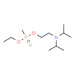 ChemSpider 2D Image | O-[2-(Diisopropylamino)ethyl] O-ethyl methylphosphonothioate | C11H26NO2PS