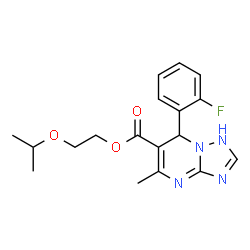 ChemSpider 2D Image | 2-Isopropoxyethyl 7-(2-fluorophenyl)-5-methyl-1,7-dihydro[1,2,4]triazolo[1,5-a]pyrimidine-6-carboxylate | C18H21FN4O3