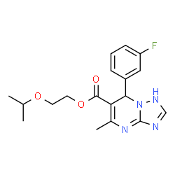 ChemSpider 2D Image | 2-Isopropoxyethyl 7-(3-fluorophenyl)-5-methyl-1,7-dihydro[1,2,4]triazolo[1,5-a]pyrimidine-6-carboxylate | C18H21FN4O3