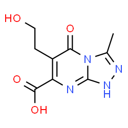 ChemSpider 2D Image | 6-(2-hydroxyethyl)-3-methyl-5-oxo-8H-[1,2,4]triazolo[4,3-a]pyrimidine-7-carboxylic acid | C9H10N4O4