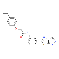 ChemSpider 2D Image | 2-(4-Ethylphenoxy)-N-[3-([1,2,4]triazolo[3,4-b][1,3,4]thiadiazol-6-yl)phenyl]acetamide | C19H17N5O2S