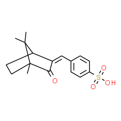 ChemSpider 2D Image | 4-[(Z)-(4,7,7-Trimethyl-3-oxobicyclo[2.2.1]hept-2-ylidene)methyl]benzenesulfonic acid | C17H20O4S