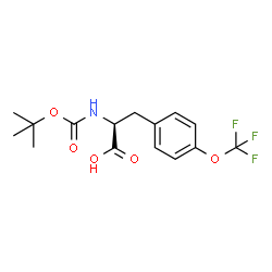 ChemSpider 2D Image | N-{[(2-Methyl-2-propanyl)oxy]carbonyl}-O-(trifluoromethyl)-L-tyrosine | C15H18F3NO5