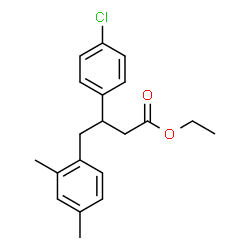 ChemSpider 2D Image | Ethyl 3-[4-chlorophenyl]-4-[2,4-dimethylphenyl]butyrate | C20H23ClO2