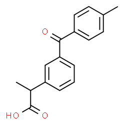 ChemSpider 2D Image | 2-(3-(4-METHYLBENZOYL)PHENYL)PROPANOIC ACID | C17H16O3