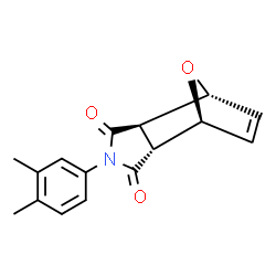 ChemSpider 2D Image | (1R,2R,6R,7S)-4-(3,4-Dimethylphenyl)-10-oxa-4-azatricyclo[5.2.1.0~2,6~]dec-8-ene-3,5-dione | C16H15NO3