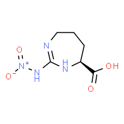ChemSpider 2D Image | (7S)-2-(Nitroamino)-4,5,6,7-tetrahydro-1H-1,3-diazepine-7-carboxylic acid | C6H10N4O4